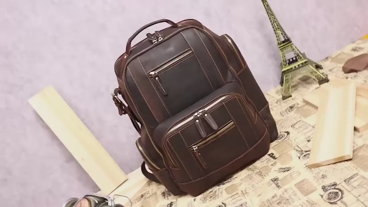 the standard leather laptop backpack for men the real leather co