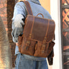 the compact leather laptop backpack for men