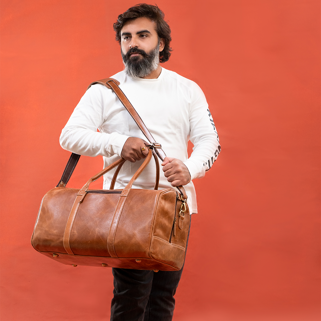 Full Grain Leather Duffle Bag – The Real Leather Co.
