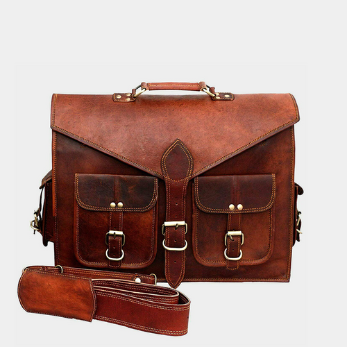 Antique leather messenger bag best sale