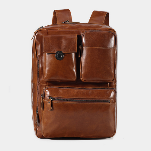 17 genuine leather laptop backpack 17-inch Brown Mens Large Vintage Backpack Leather Bookbag Travel Rucksack For Work, Hiking, Business, & Daily Use Shoulder Bag : Electronics LARGE SIZE FOR BUSINESS AND OVERNIGHT TRAVEL Leather Backpacks tagged "Fits
