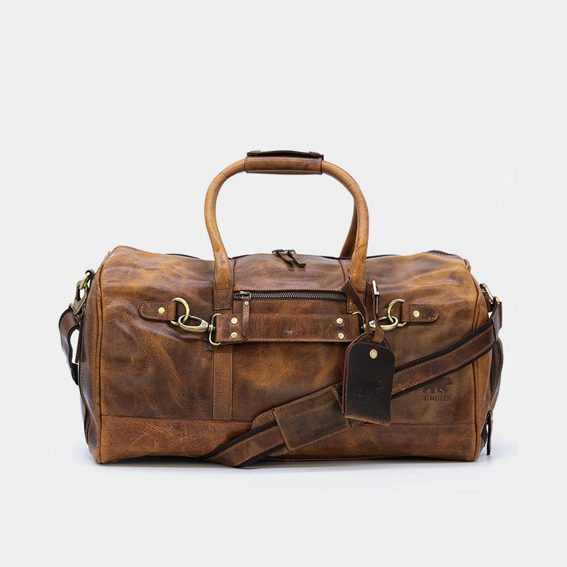 Brown Leather Duffle Bag for Men Weekender The Real Leather Co