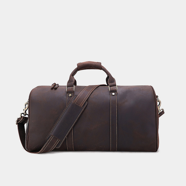 Mens Leather Duffle Bag with Shoe Compartment – The Real Leather Company