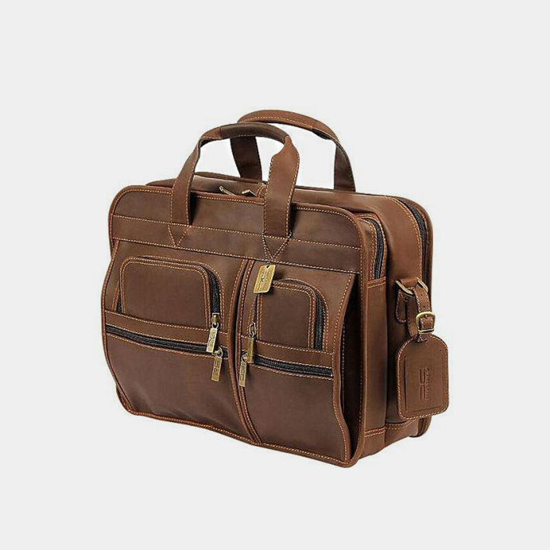 Executive Leather Briefcase Bag Top Handle