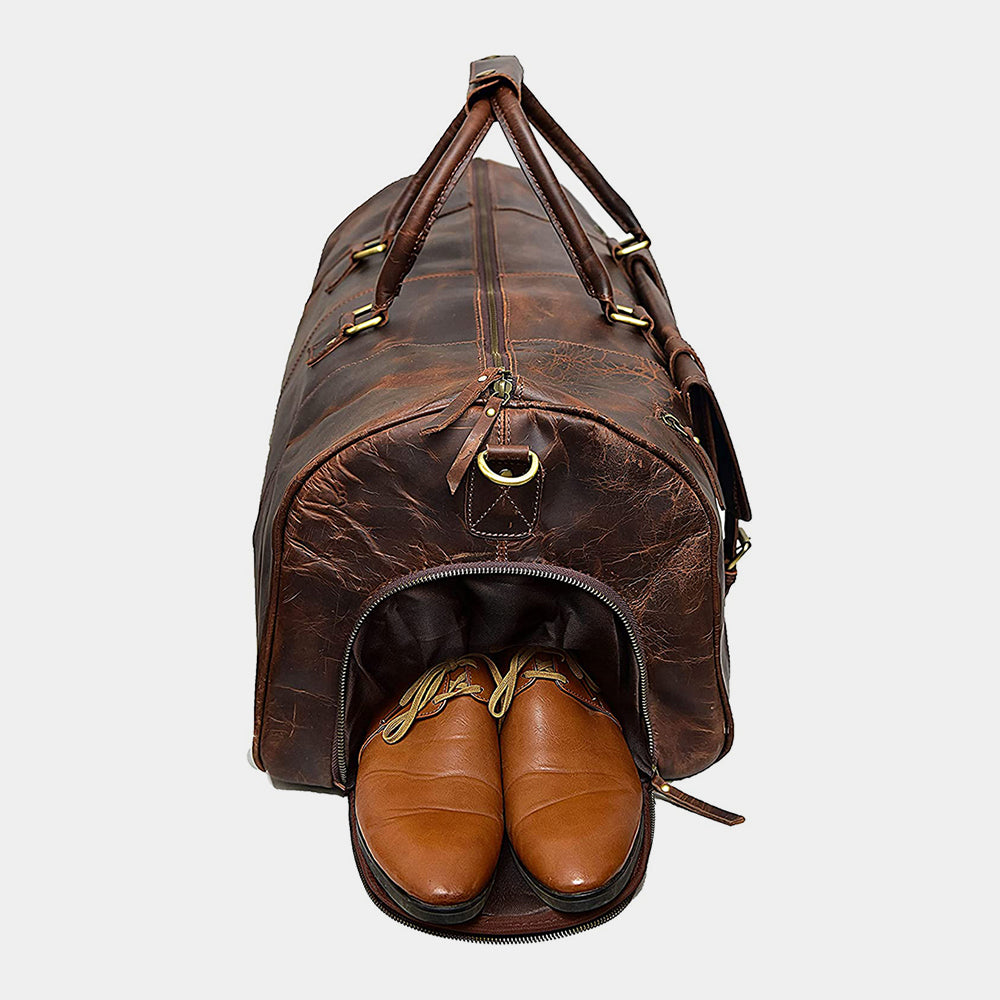 The Lifelong Full Grain Buffalo Leather Duffel Bag for Men – The