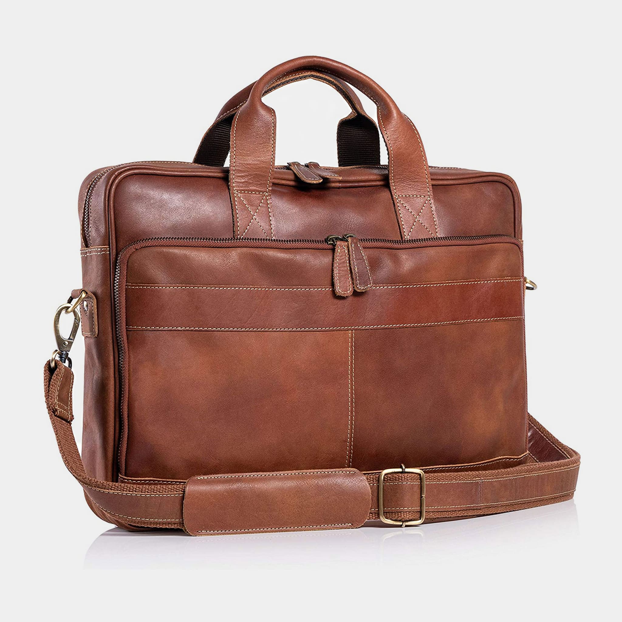 the skyler leather briefcase laptop bag the real leather co