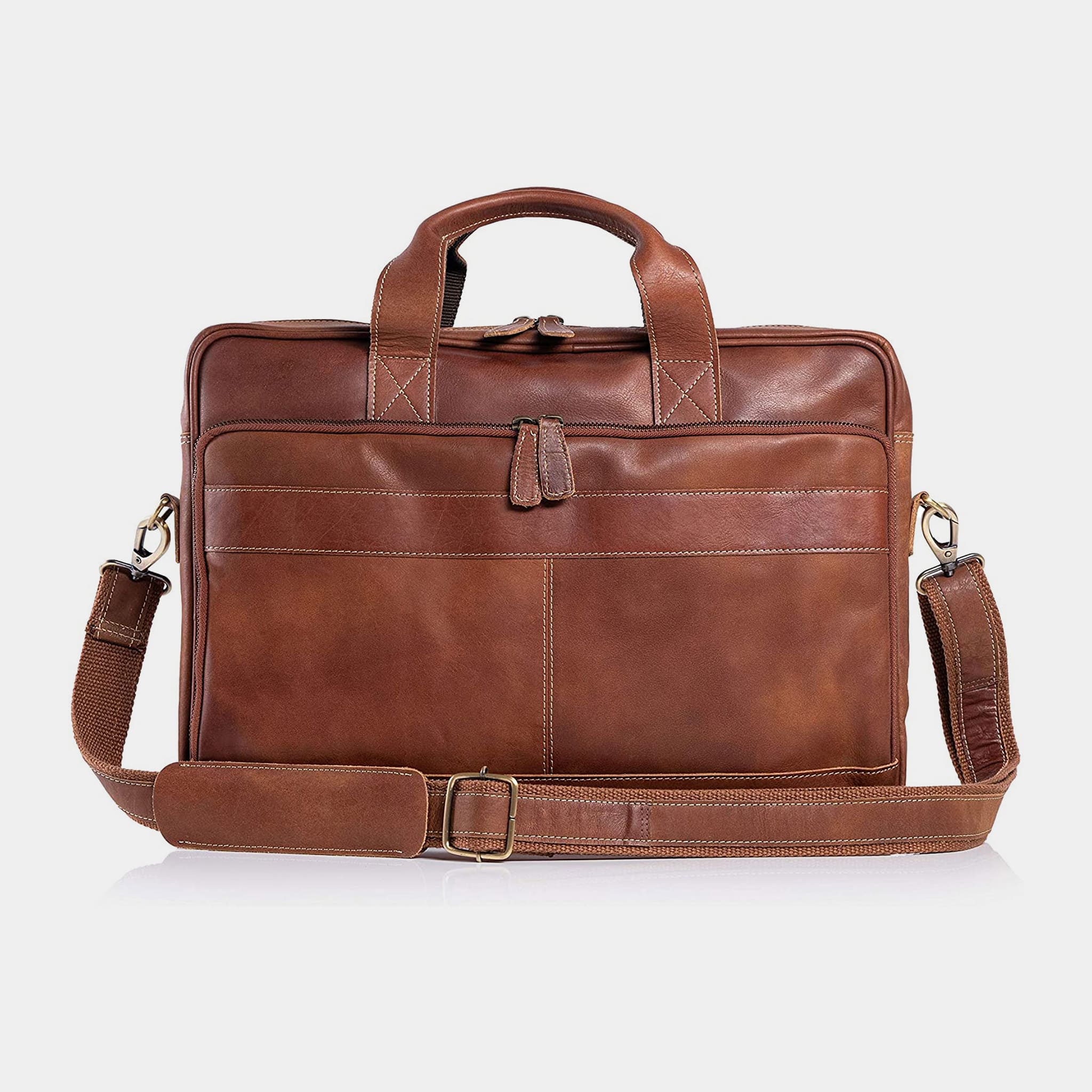 the skyler leather briefcase laptop bag the real leather co