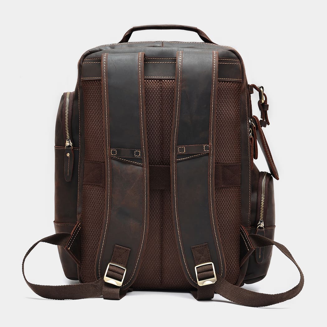 the standard leather laptop backpack for men the real leather co