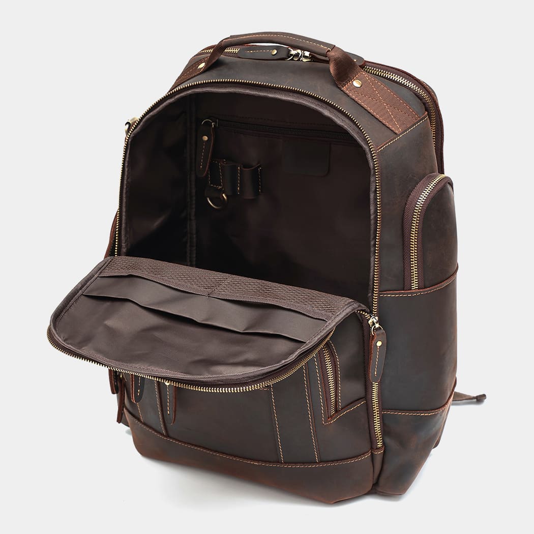 the standard leather laptop backpack for men the real leather co