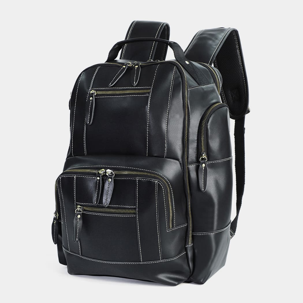 the standard leather laptop backpack for men the real leather co