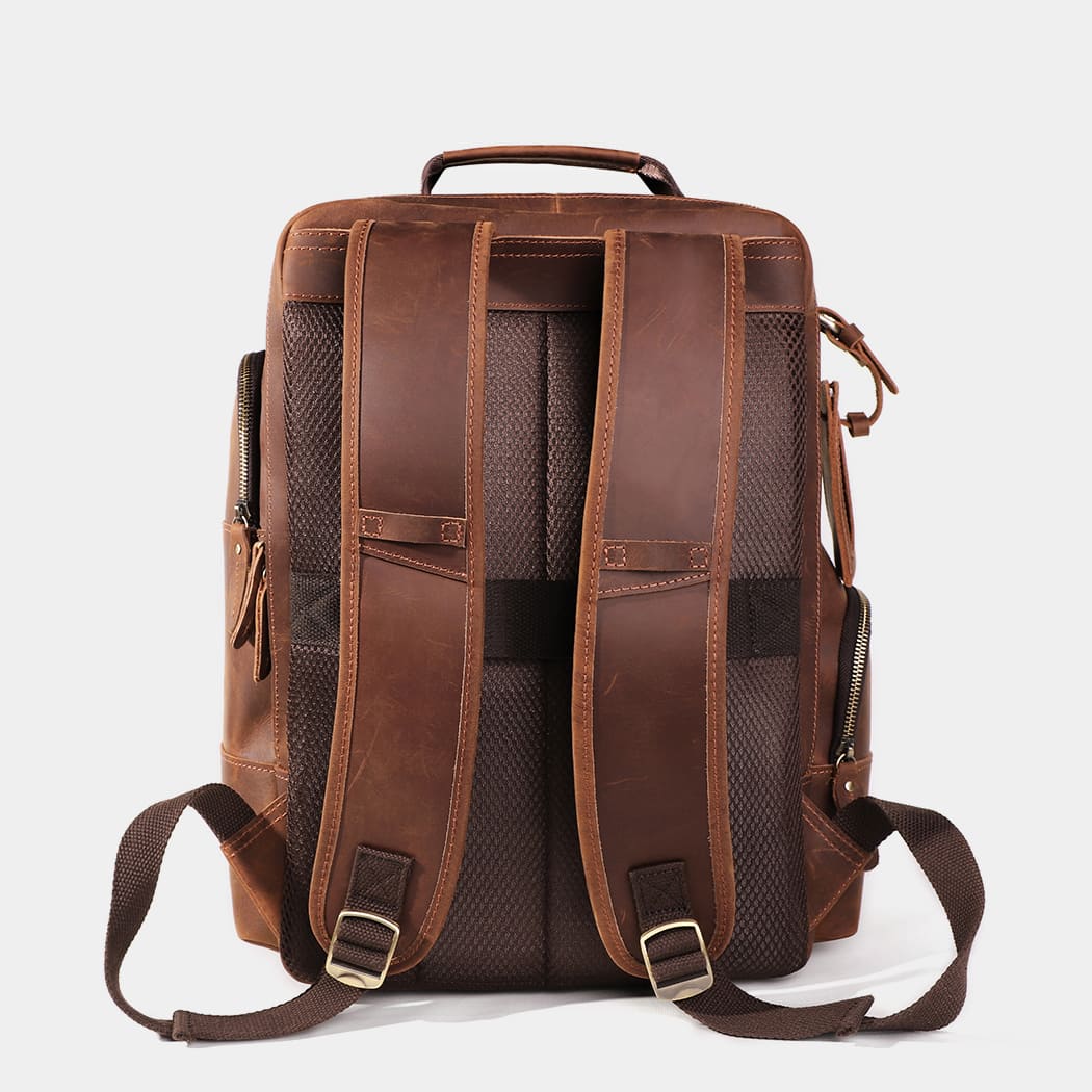 the standard leather laptop backpack for men the real leather co