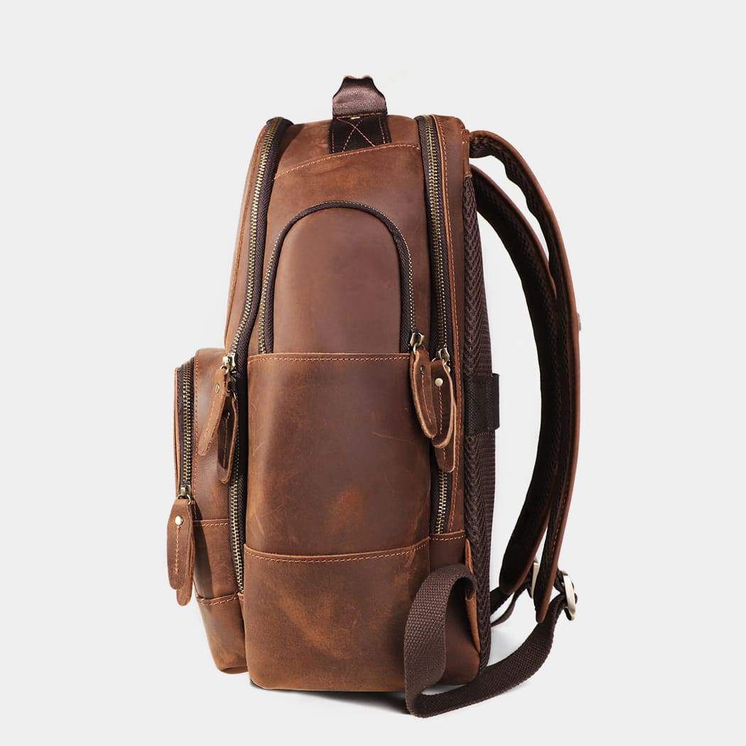 the standard leather laptop backpack for men the real leather co