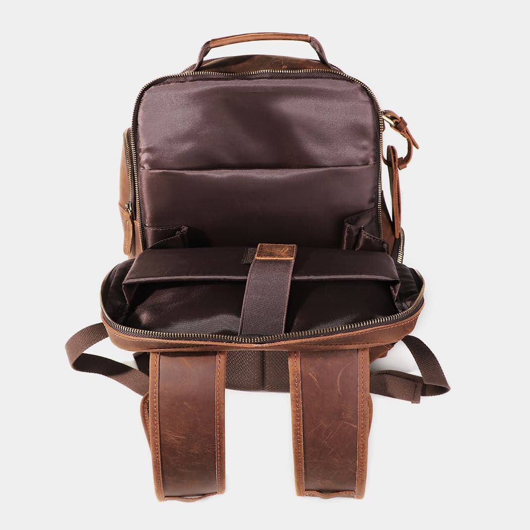 the standard leather laptop backpack for men the real leather co