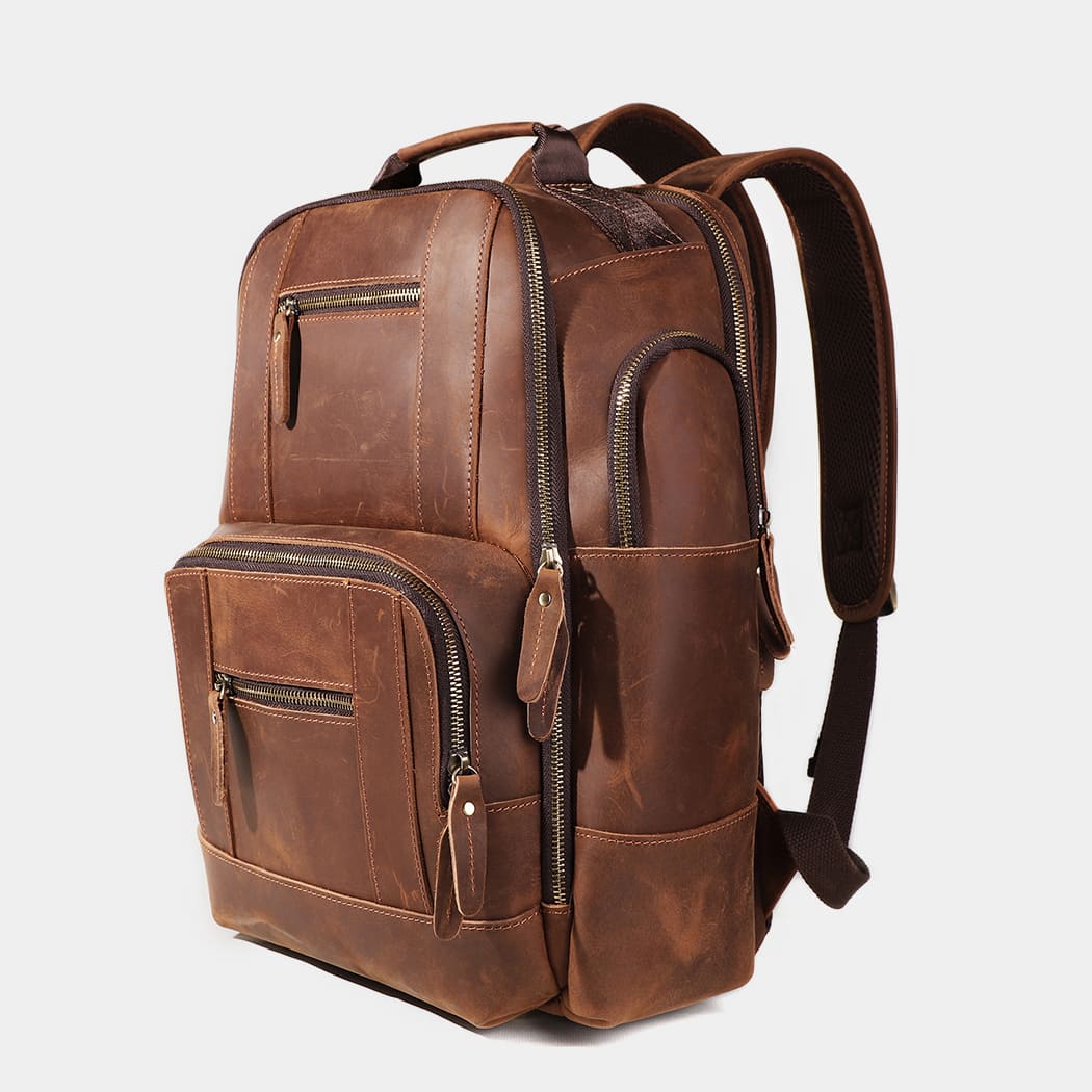 the standard leather laptop backpack for men the real leather co