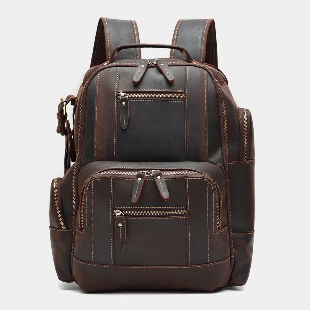 the standard leather laptop backpack for men the real leather co