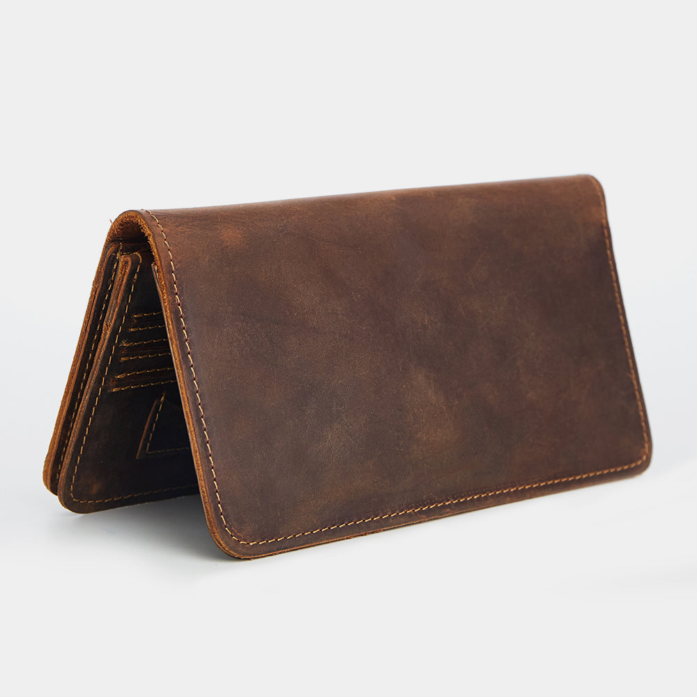 Long Leather Wallet for Men - Large Style – The Real Leather Co.