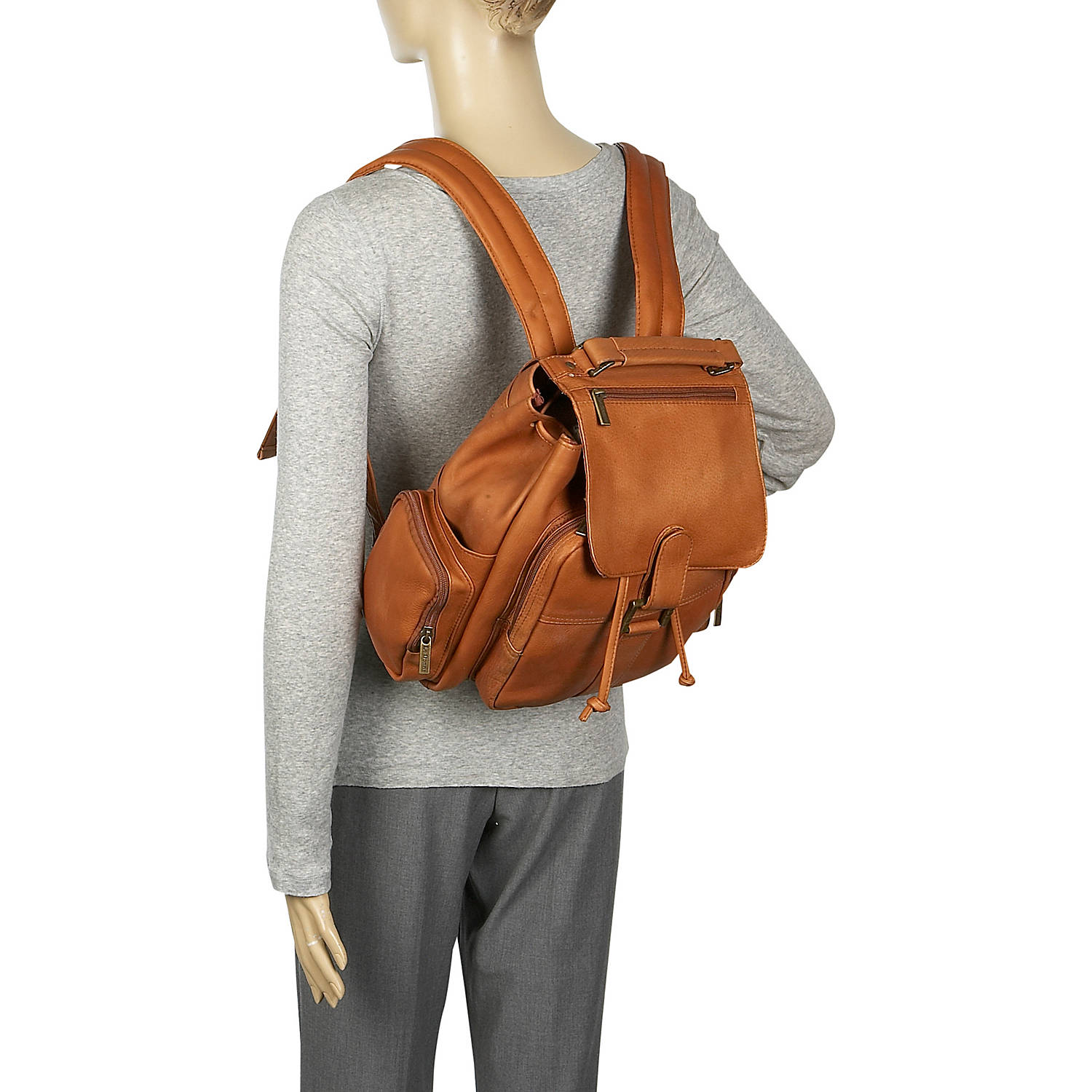 The Multi | Full Grain Leather Multi Pocket Backpack
