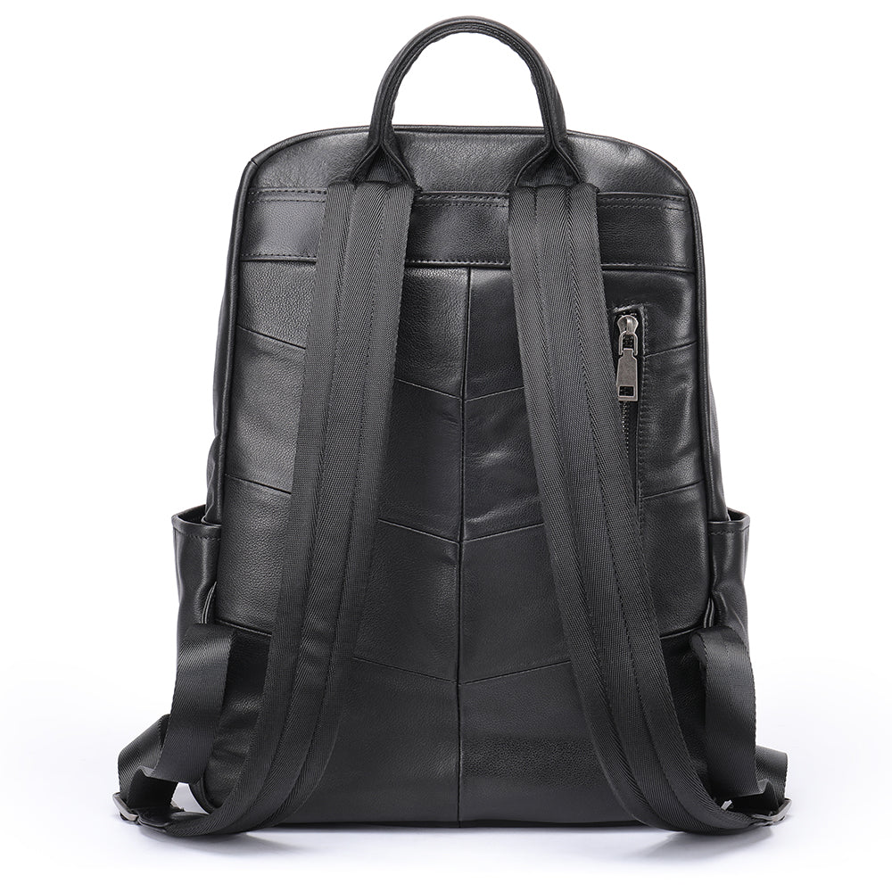 The Ebony | Black Leather Backpack for Men