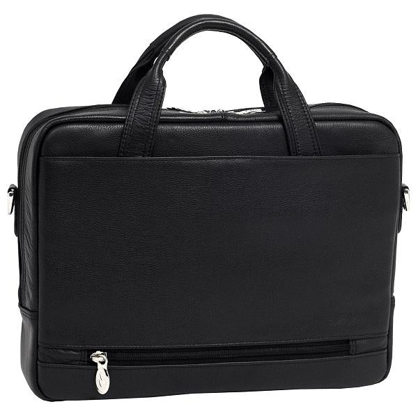 Small leather deals laptop bag