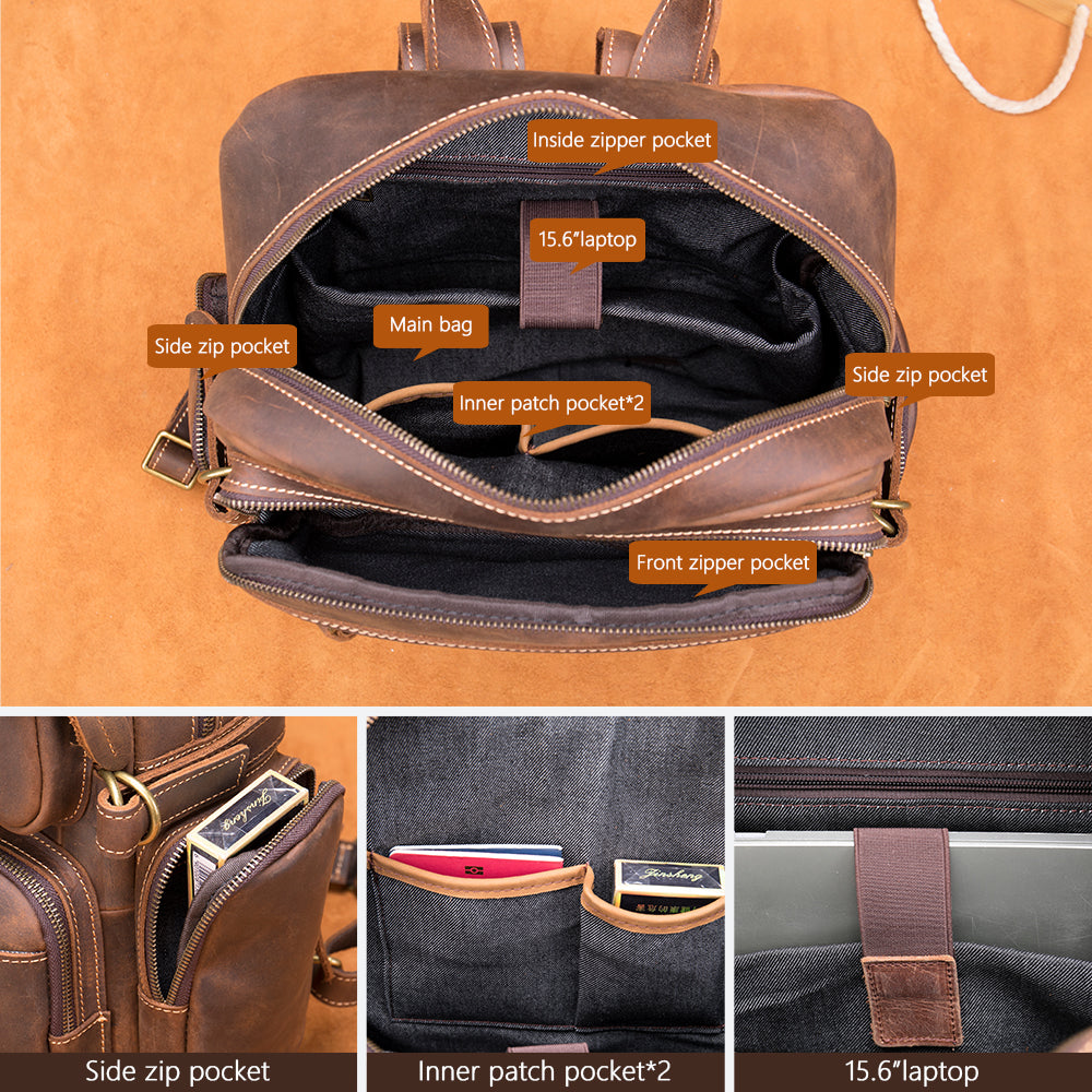 The Montgomery | Leather Backpack for Men