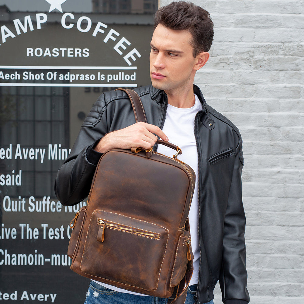 The Scatola | Leather Backpack for Men 