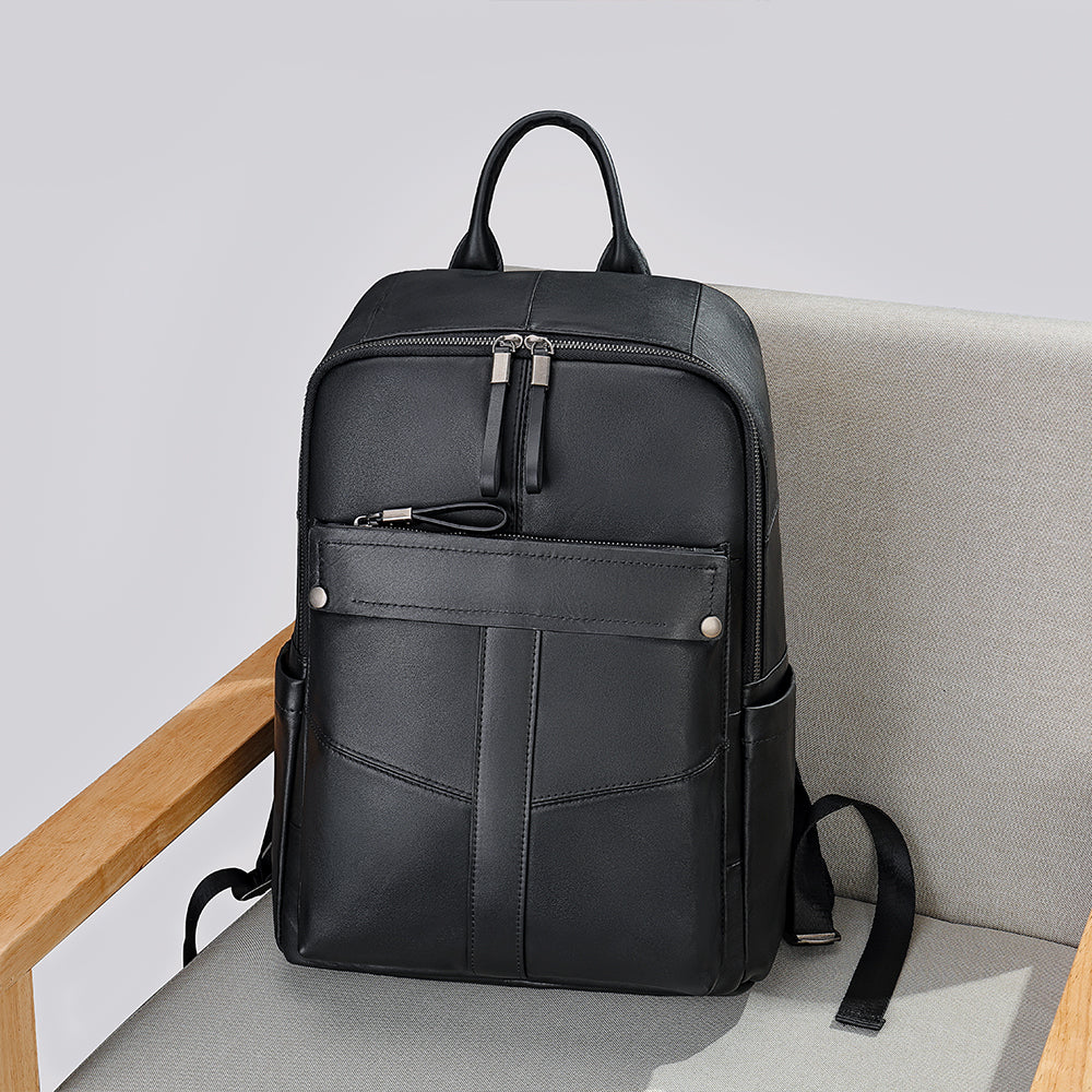 The Stygian | Men's Black Leather Backpack