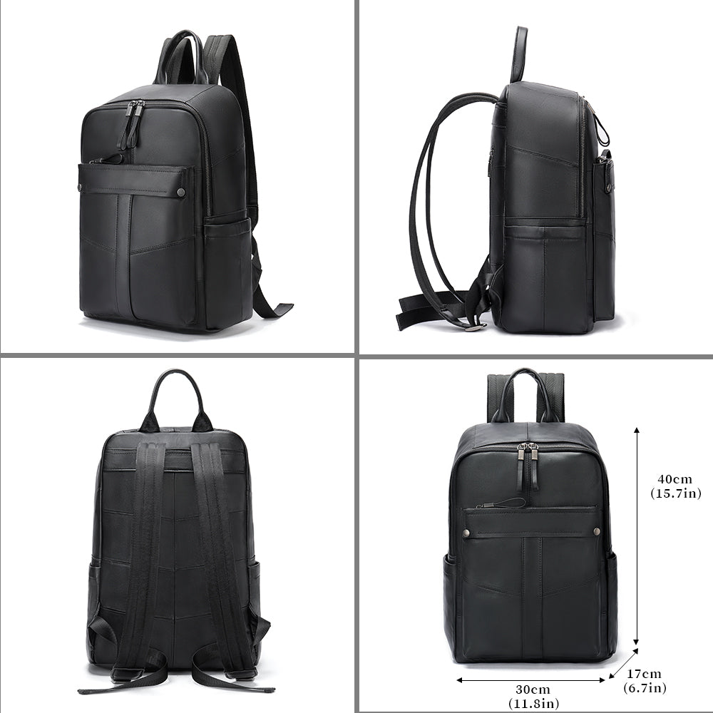The Stygian | Men's Black Leather Backpack