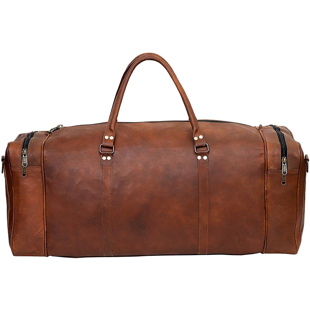 Men's Travel Duffel Bag CHENFANS Leather Large
