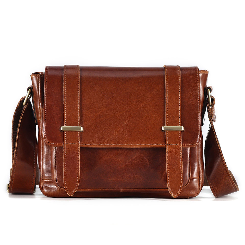The Alba | Leather Messenger Bag for Men – The Real Leather Company