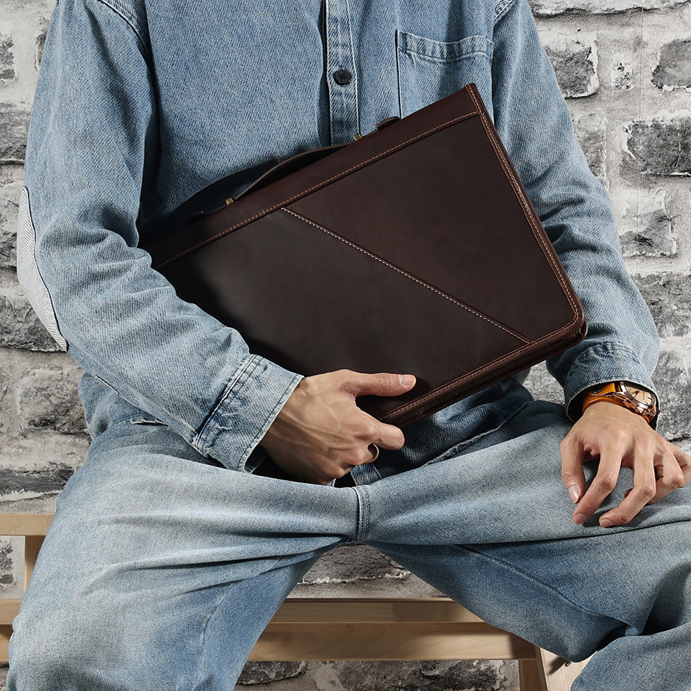 The Amber | Leather Laptop Case