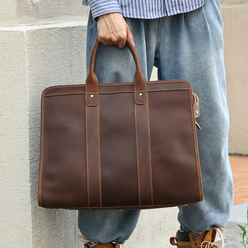 The Aria | Vintage Leather Duffle Bag for Men