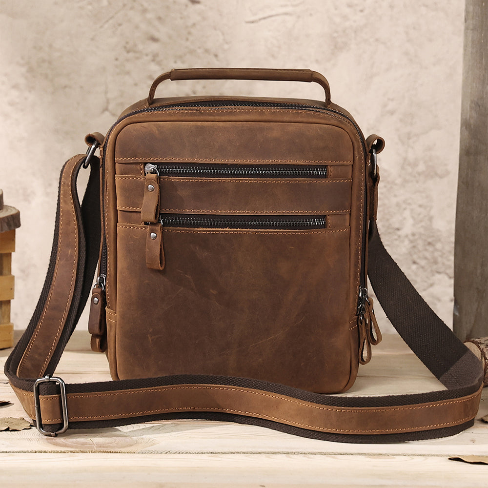 The Auburn  Classic Leather Shoulder Bag for Men