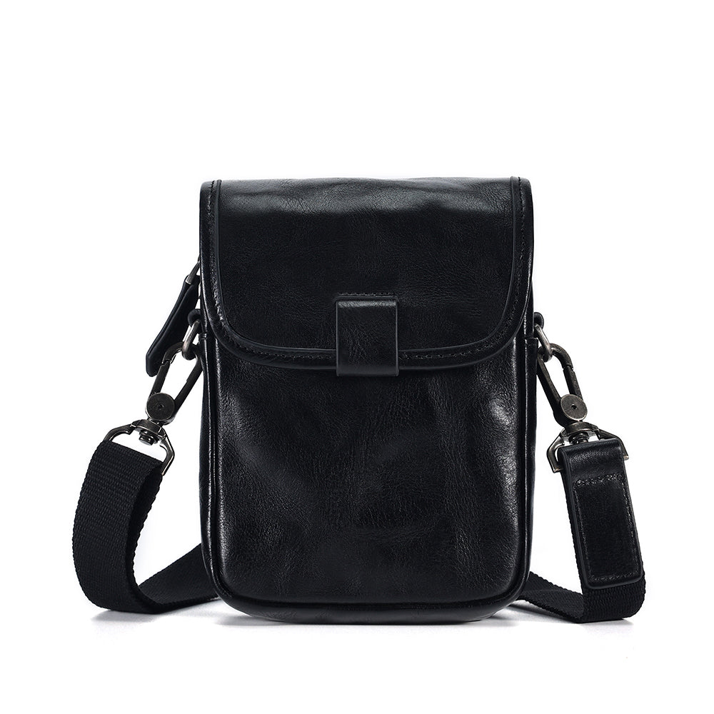 Black discount leather crossbody