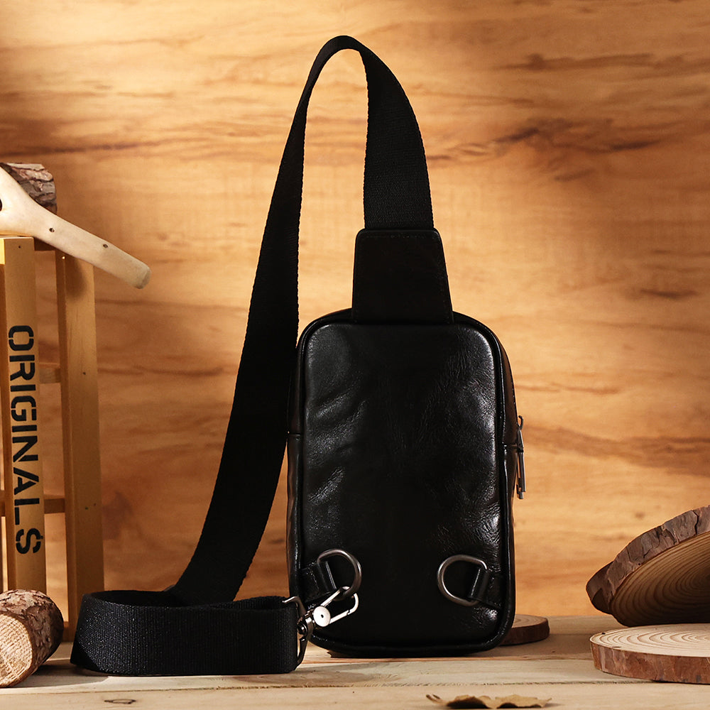 The Bellus | Small Leather Sling Bag for Men