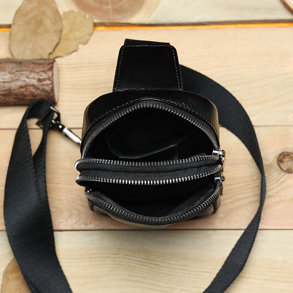 The Bellus | Small Leather Sling Bag for Men