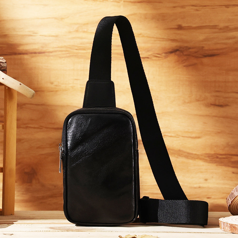 The Bellus | Small Leather Sling Bag for Men