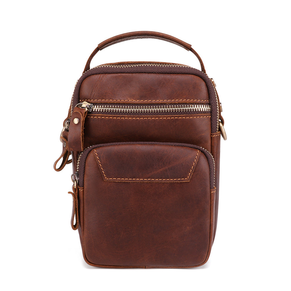 The Estro - Small Leather Crossbody Bag for Men