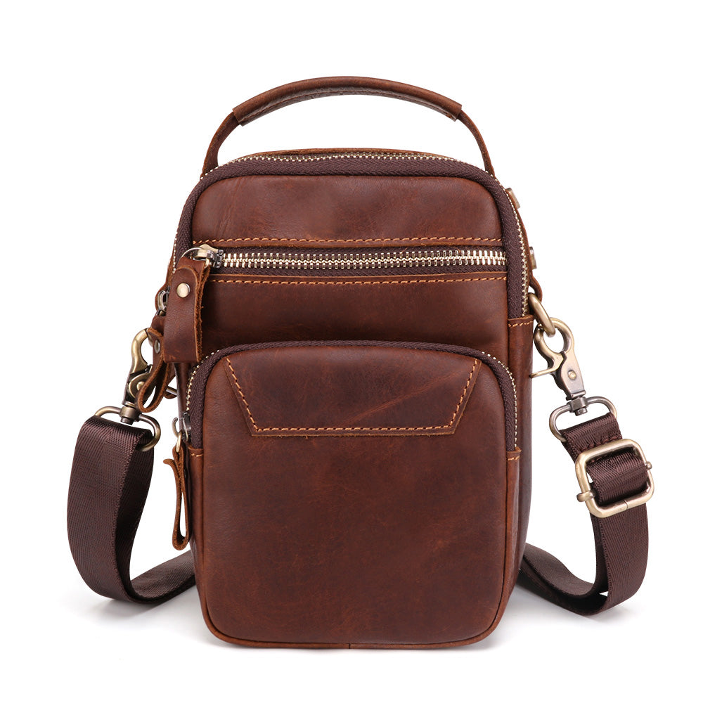 The Estro - Small Leather Crossbody Bag for Men