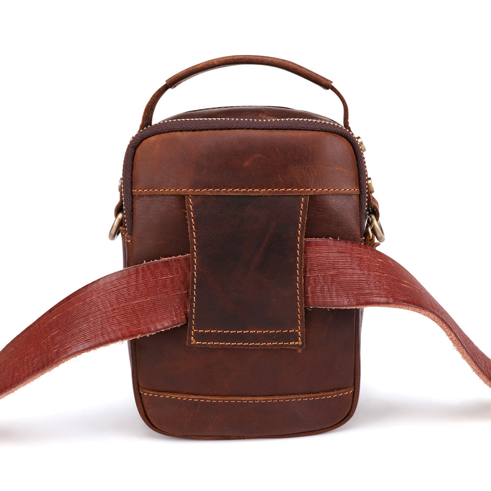 The Estro - Small Leather Crossbody Bag for Men