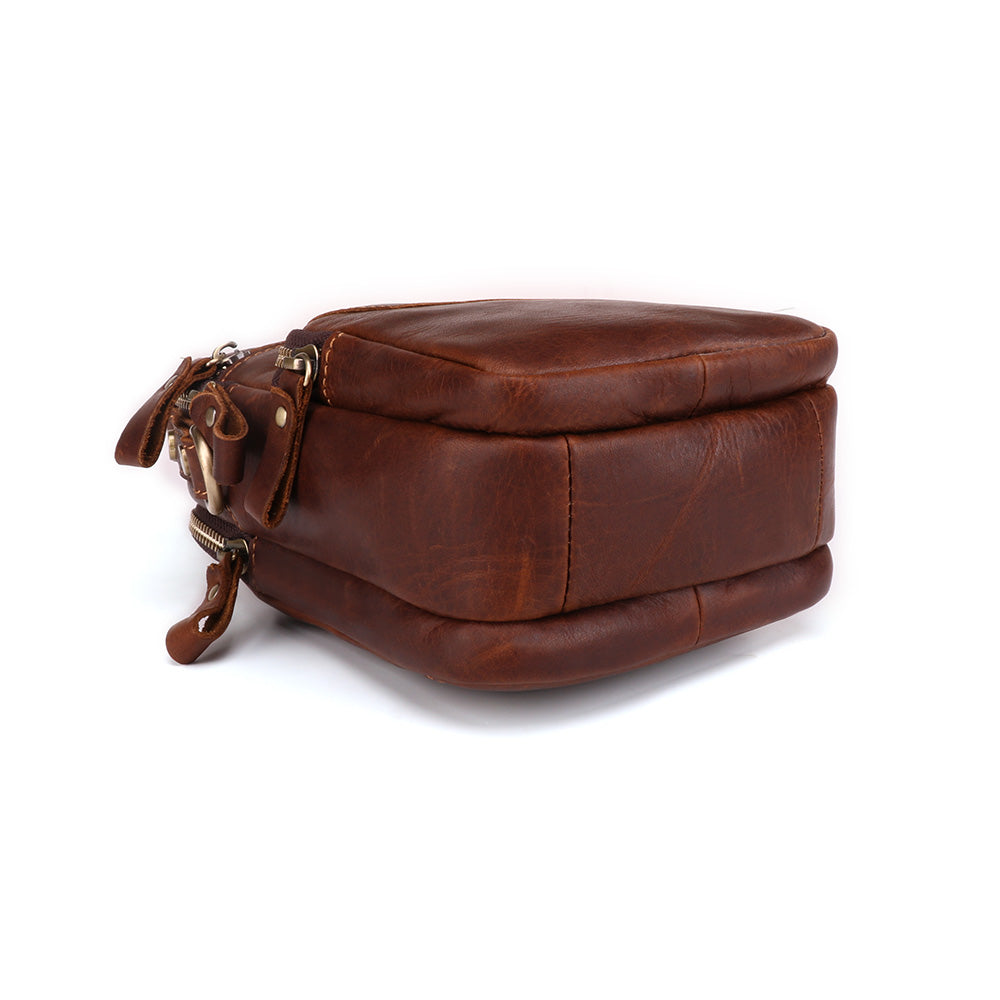 The Estro - Small Leather Crossbody Bag for Men