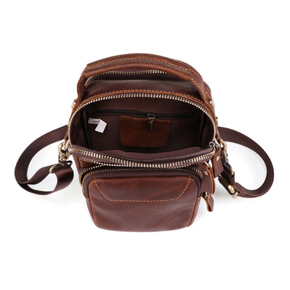 The Estro - Small Leather Crossbody Bag for Men