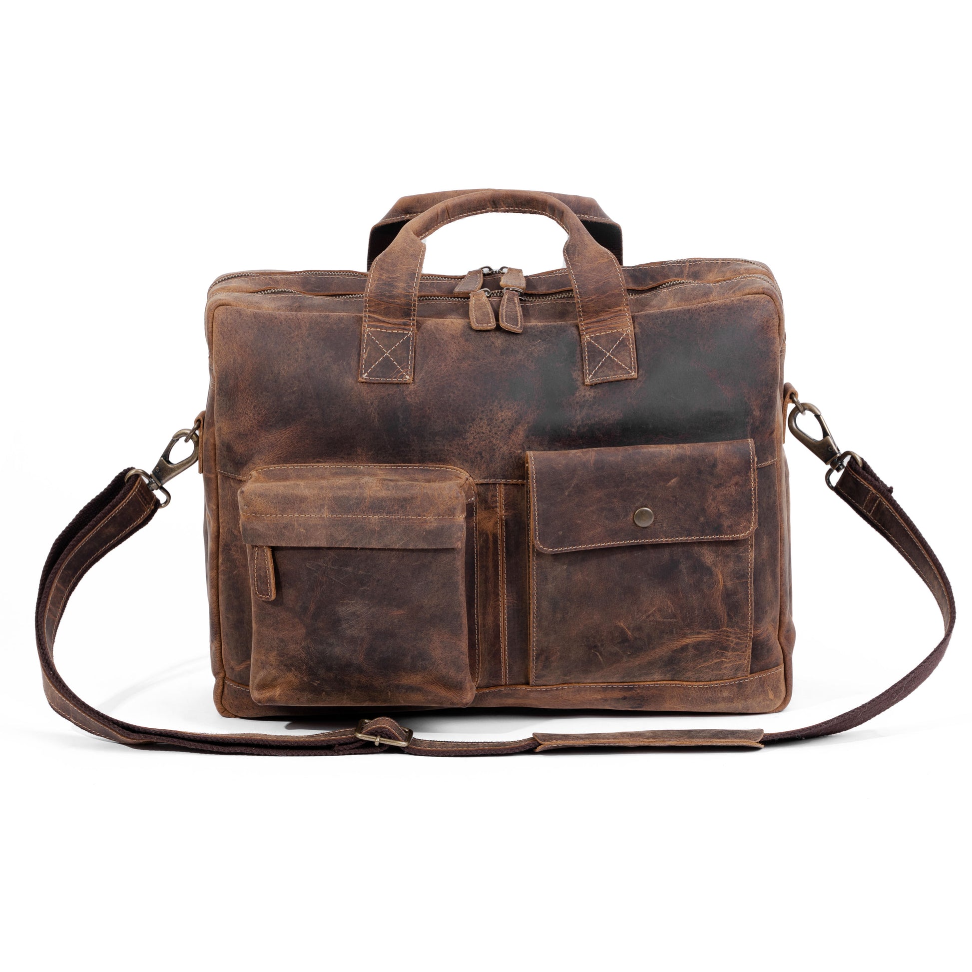 The Grandezza | Vintage Leather Briefcase for Men
