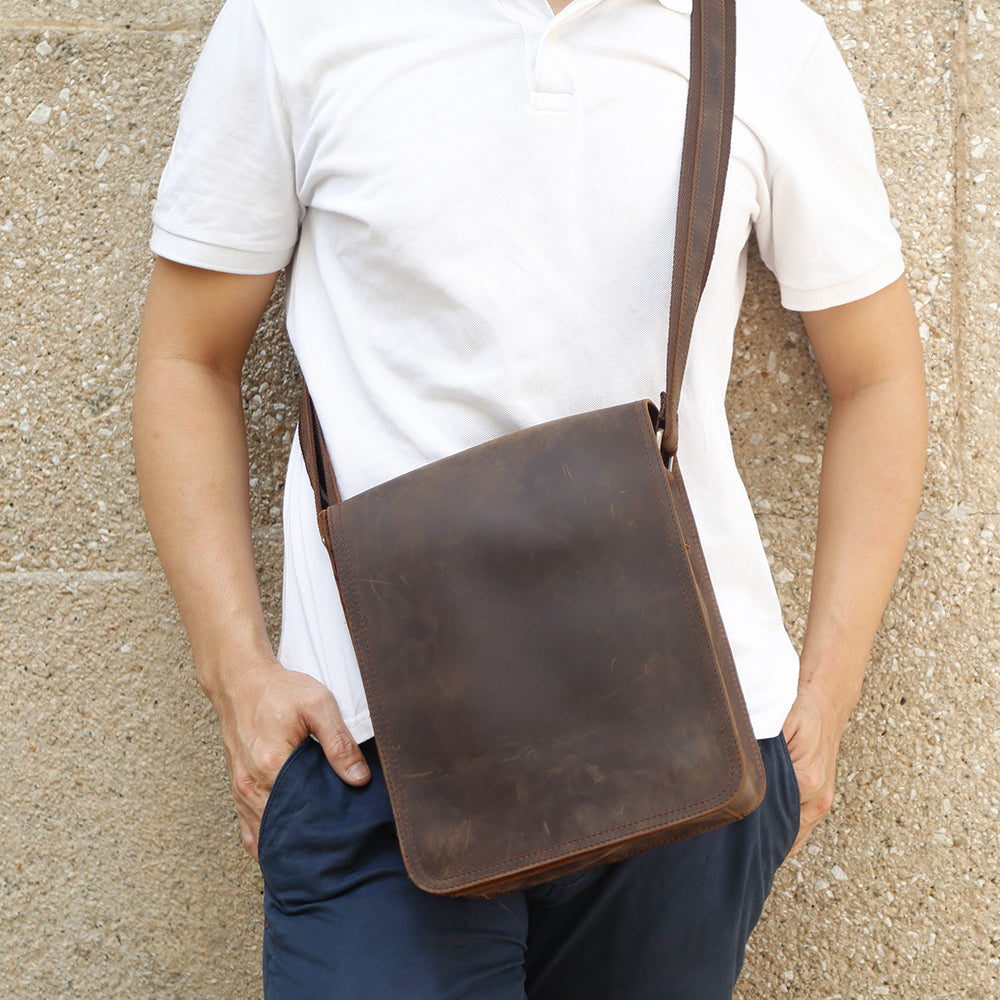 The Hickory | Men's Leather Messenger Satchel