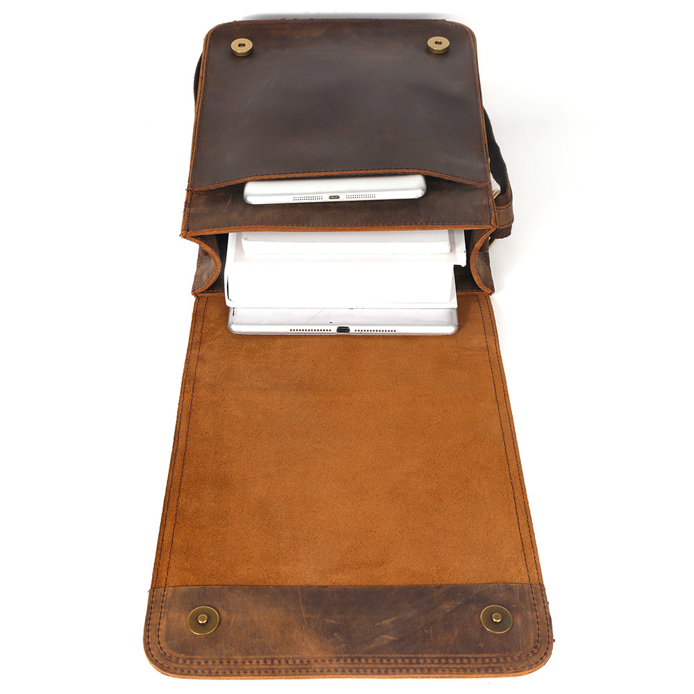 The Hickory | Men's Leather Messenger Satchel