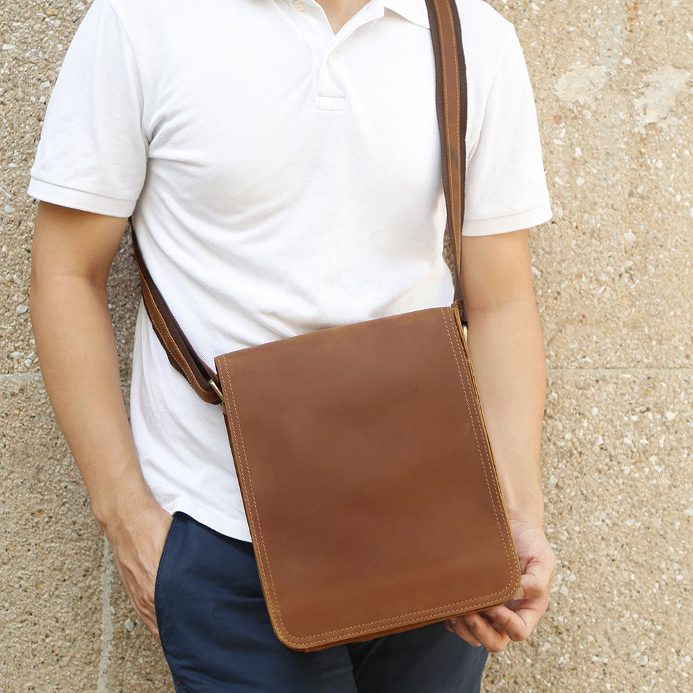 The Hickory | Men's Leather Messenger Satchel