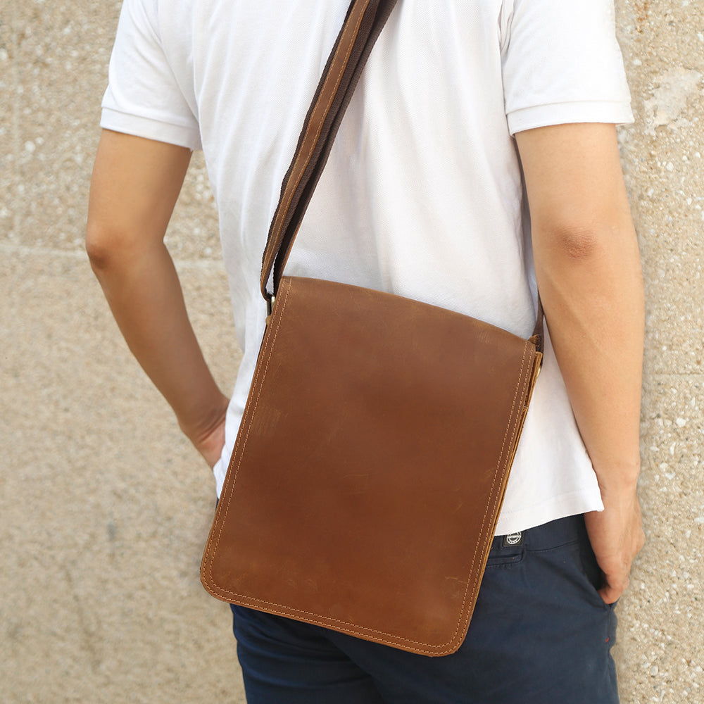 The Hickory | Men's Leather Messenger Satchel