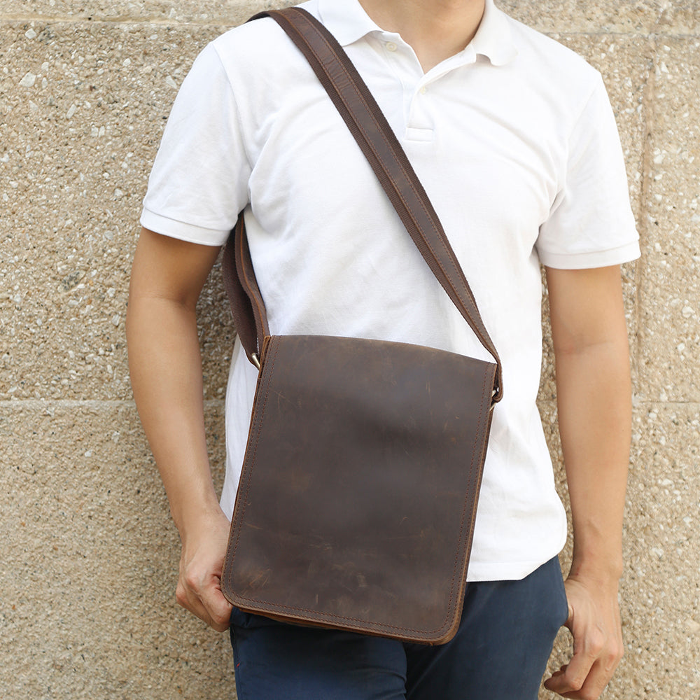 The Hickory | Men's Leather Messenger Satchel