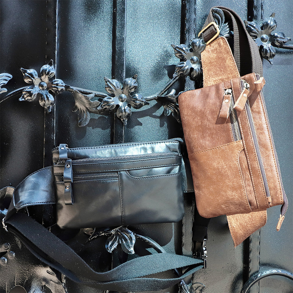 The Hipstack | Men's Leather Waist Bag