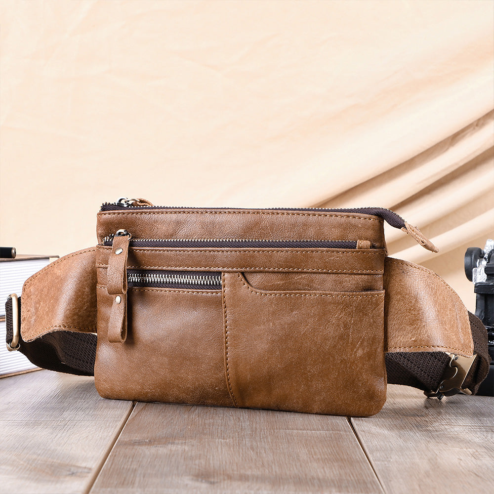 The Hipstack | Men's Leather Waist Bag