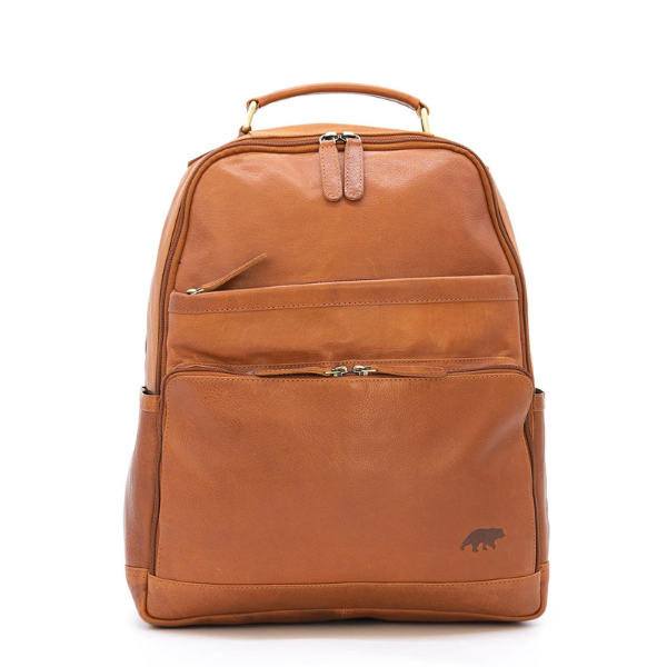 Mini Leather Backpack Purse - Brown